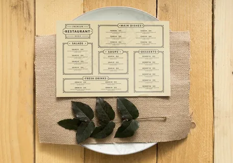 美食菜单概念模型样机