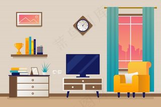 用于视频会议的现代家居装饰