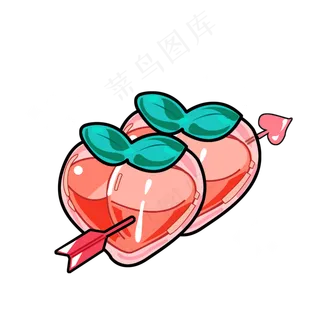 手绘卡通箭头爱心