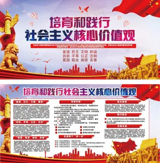 培训和践行*核心价值观展板
