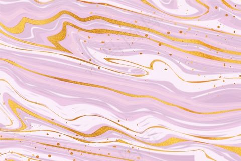 金色光泽纹理的液体大理石背景