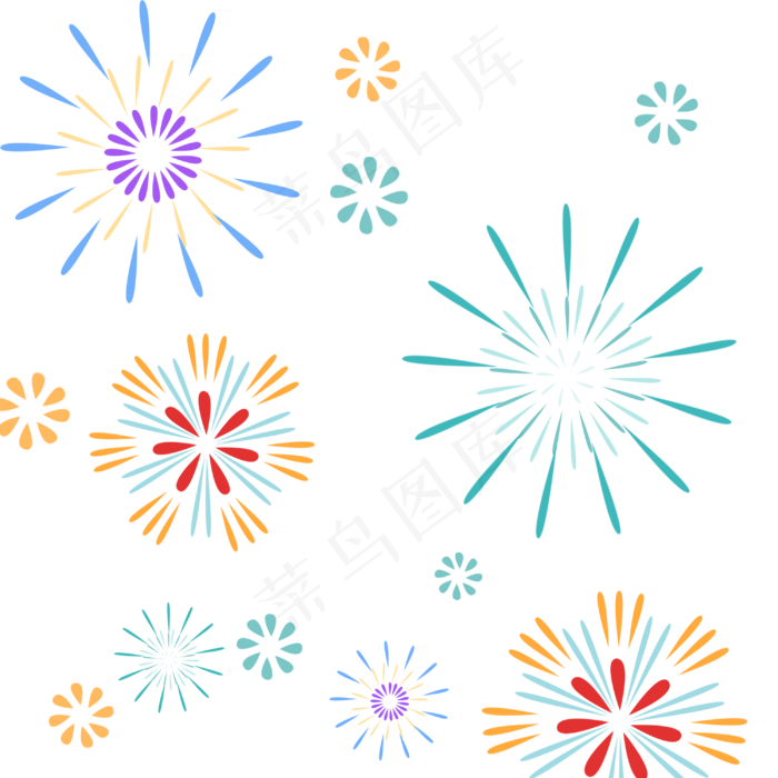 节日庆祝的烟花