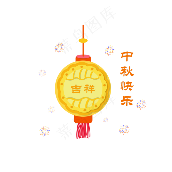 中秋节元素之吉祥月饼灯笼(1024*1369px 72 dpi )cdr矢量模版下载