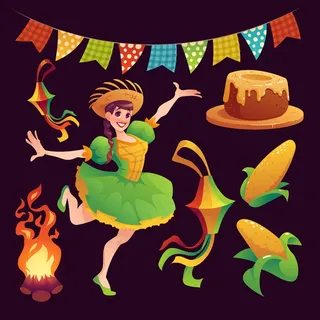 真实的festa junina元素集合