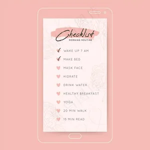 晨间例行公事清单模板故事模板