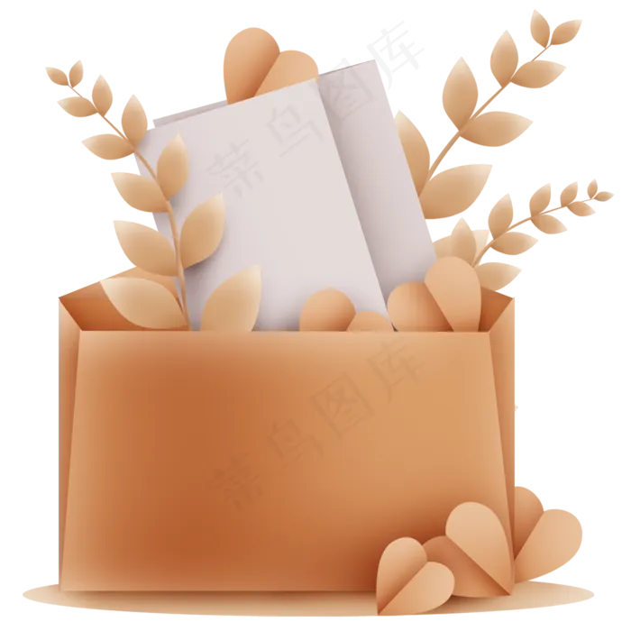 金色信封和信纸(2000X2000(DPI:300))psd模版下载