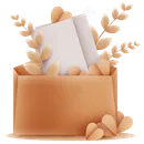 金色信封和信纸