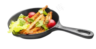 美食炸肉条佐蔬菜