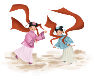 中国风清宫跳舞的宫女