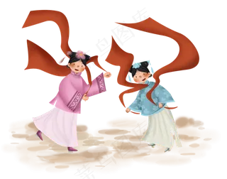 中国风清宫跳舞的宫女