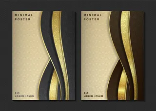 优雅的几何封面菜单集