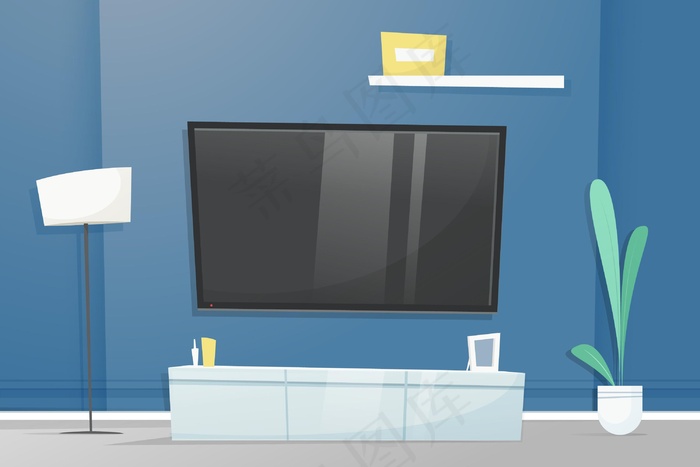 家庭内部-视频会议的背景