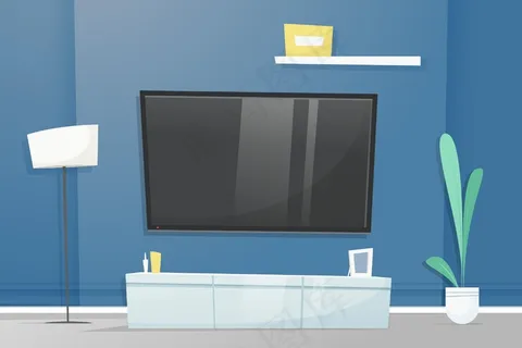 家庭内部-视频会议的背景