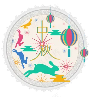 中秋节八月十五包装玉兔