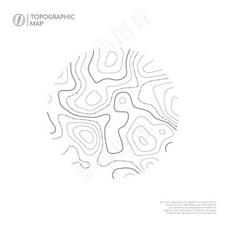 圆形抽象地形图