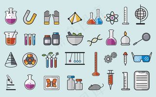 化学实验室仪器集的插图