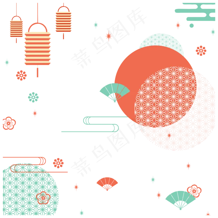 橙红色中秋绿色底纹(3000X3000(DPI:300))psd模版下载