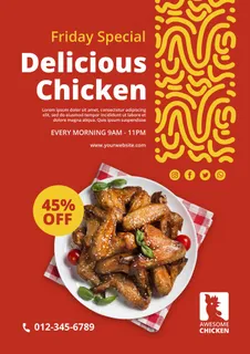 美食宣传设计展板