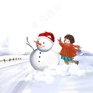 冬令营寒假新年堆雪人