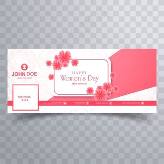 妇女节facebook封面横幅banner模板