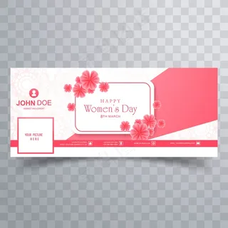 妇女节facebook封面横幅banner模板