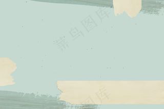 绿色背景上的绿色笔刷和黄色胶带