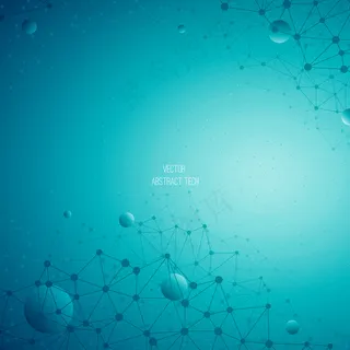 矢量蓝色抽象技术背景 矢量蓝色抽象技术背景