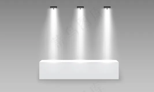 白色空的促销展台。