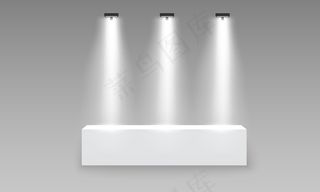 白色空的促销展台。