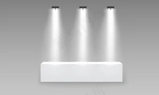 白色空的促销展台。