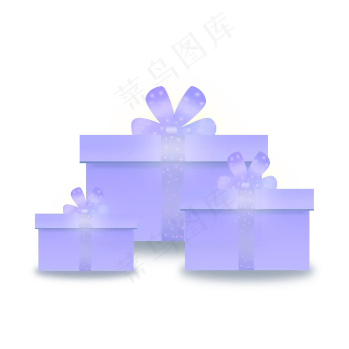 七夕情人节蓝色礼盒元素(2000X2000(DPI:300))psd模版下载