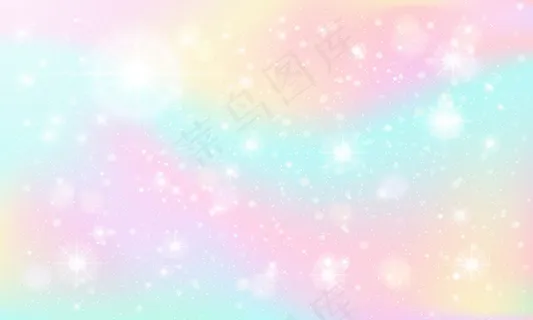 闪亮的大理石天空，童话般的梦幻天空，柔和多彩的火花和梦幻般的天空背景