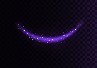 透明背景上的金粒子波