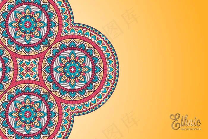 金色矢量豪华装饰曼荼罗设计背景eps,ai矢量模版下载