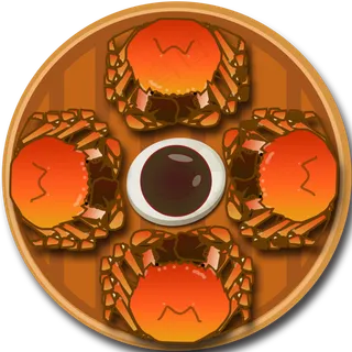 中秋手绘大闸蟹美食笼屉多只大闸