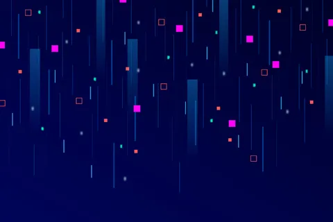 抽象像素雨背景
