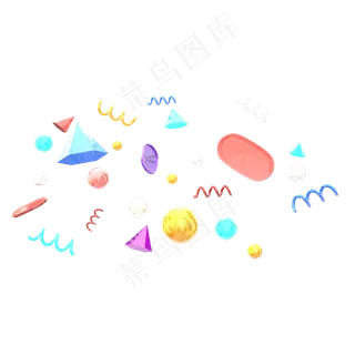 双十一狂欢节电商装饰颗粒C4D