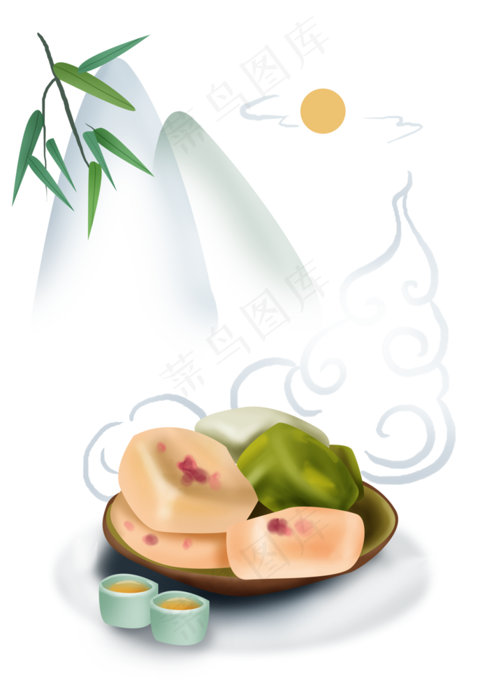 重阳节手绘重阳糕(3508X4961(DPI:300))psd模版下载