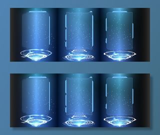 未来矢量hud界面屏幕设计。数字标注标题。hud ui gui未来用户界面屏幕元素集。电子游戏用高科技屏幕。科幻概念设计。