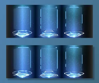 未来矢量hud界面屏幕设计。数字标注标题。hud ui gui未来用户界面屏幕元素集。电子游戏用高科技屏幕。科幻概念设计。