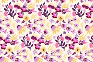 叶子和热带花卉图案