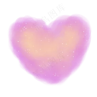 梦幻紫色可爱七夕情人节爱心