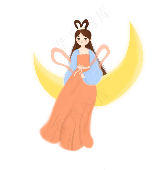 中秋节月亮嫦娥(3508X3621(DPI:300))psd模版下载