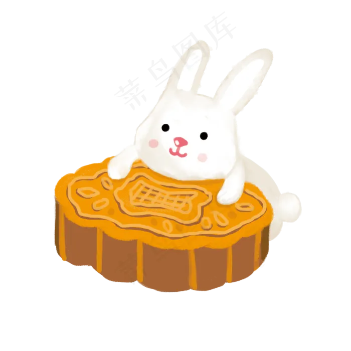 中秋玉兔月饼(3000X3000(DPI:300))psd模版下载