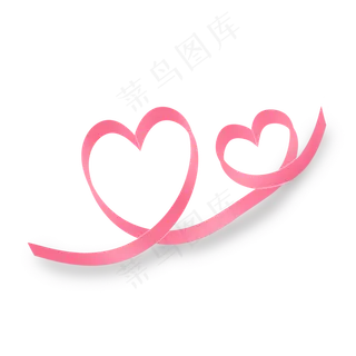 粉红色可爱清新七夕情人节爱心彩