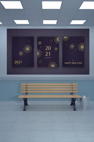 牛年背景舞台海报