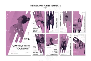 Instagram瑜伽故事模板