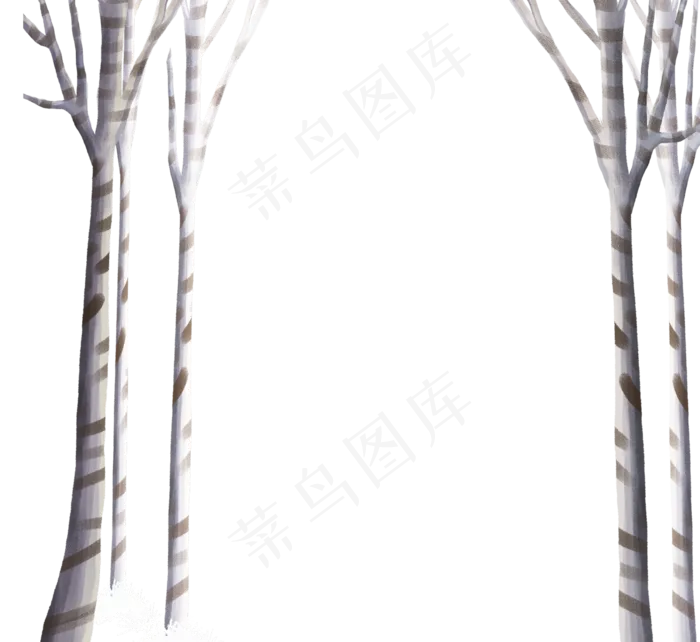 秋天树干小树林(2500X2500(DPI:300))psd模版下载