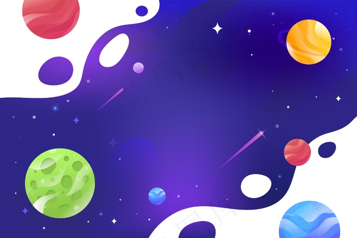 卡通银河背景