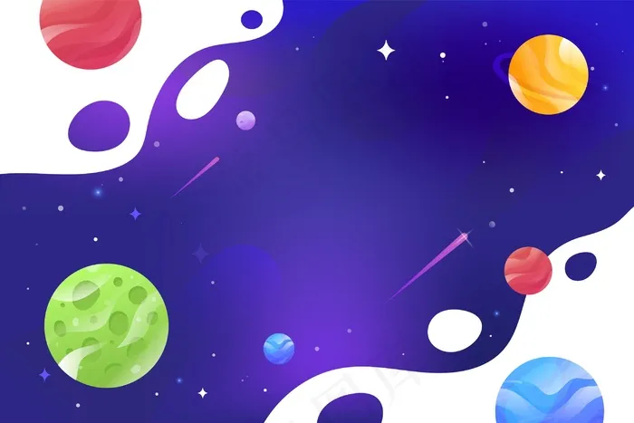 卡通银河背景eps,ai矢量模版下载